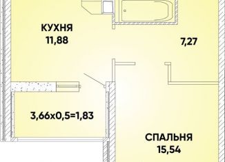 Однокомнатная квартира на продажу, 40.7 м2, Краснодар, микрорайон Губернский