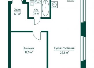 Продаю 1-комнатную квартиру, 44.9 м2, Самарская область