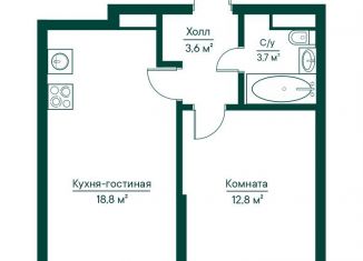 Продается 1-ком. квартира, 38.6 м2, Самарская область