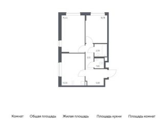 Продажа 2-комнатной квартиры, 53.9 м2, Москва