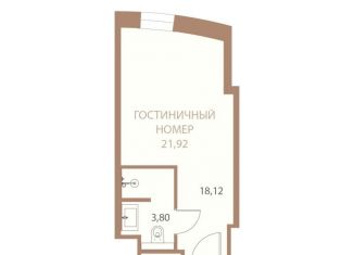Продаю 1-комнатную квартиру, 21.9 м2, Липецк