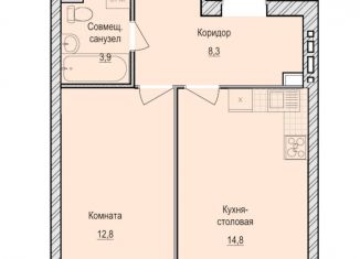Продам 1-комнатную квартиру, 39.8 м2, село Первомайский