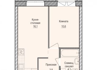 Продается 1-комнатная квартира, 34.6 м2, село Первомайский