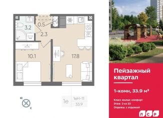 Продаю однокомнатную квартиру, 33.9 м2, Санкт-Петербург, Красногвардейский район