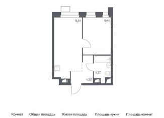 Продаю 1-комнатную квартиру, 36.4 м2, поселение Мосрентген, многофункциональный комплекс Тропарево Парк, к2.1
