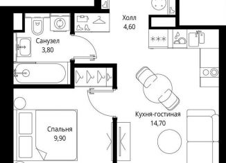 Продаю 1-ком. квартиру, 33 м2, Москва, станция Тушинская