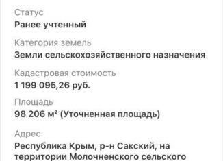 Продам земельный участок, 98206 сот., село Витино, Винницкая улица