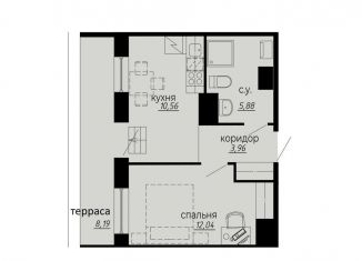 1-комнатная квартира на продажу, 34.9 м2, Санкт-Петербург