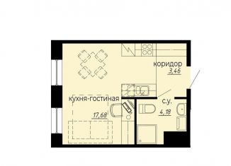 Продам квартиру студию, 25.3 м2, Санкт-Петербург, метро Площадь Мужества