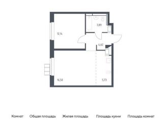 Продаю 1-комнатную квартиру, 42.9 м2, поселение Рязановское, ЖК Алхимово