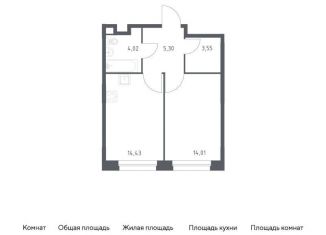 Продается 1-комнатная квартира, 41.3 м2, Москва, жилой комплекс Эко Бунино, 13