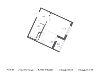Продам квартиру студию, 29.5 м2, Санкт-Петербург, метро Проспект Ветеранов