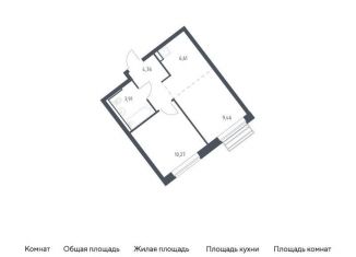 Продается 1-ком. квартира, 34.6 м2, село Лайково, жилой комплекс Рублёвский Квартал, 60