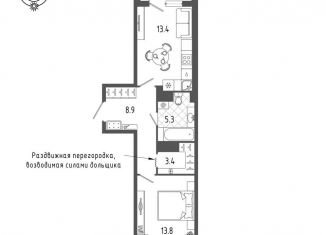 Продается однокомнатная квартира, 45.5 м2, Санкт-Петербург, метро Фрунзенская, Измайловский бульвар, 9
