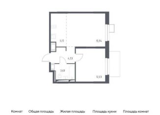 Продажа 1-комнатной квартиры, 42.3 м2, деревня Мисайлово, микрорайон Пригород Лесное, к5.2