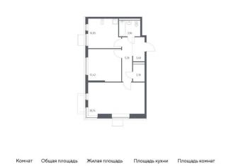 Продается 2-ком. квартира, 59.1 м2, Московская область, жилой комплекс Горки Парк, 6.1
