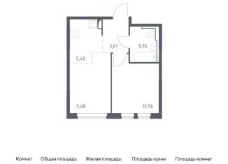 Продаю однокомнатную квартиру, 32.8 м2, село Остафьево, жилой комплекс Остафьево, к19