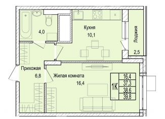 Продам однокомнатную квартиру, 38.7 м2, Московская область, Медицинская улица, 2А