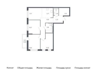 3-комнатная квартира на продажу, 72.8 м2, Тюменская область