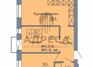 2-комнатная квартира на продажу, 49.3 м2, Оренбург, Станочный переулок, Промышленный район