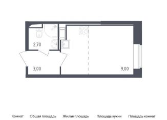 Квартира на продажу студия, 19.8 м2, Санкт-Петербург, жилой комплекс Живи в Рыбацком, 5, муниципальный округ Рыбацкое