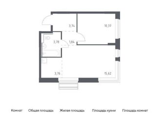 Продажа 1-комнатной квартиры, 39.1 м2, село Лайково