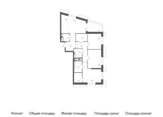 3-комнатная квартира на продажу, 89.5 м2, Московская область, жилой комплекс Спутник, 20