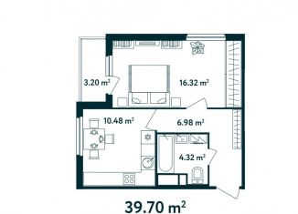 Однокомнатная квартира на продажу, 39.7 м2, поселок Мещерино