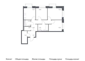 Продается трехкомнатная квартира, 71 м2, Москва, ЮАО