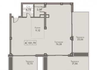 Продажа 4-комнатной квартиры, 151.8 м2, поселок городского типа Массандра, улица Мухина, 17А