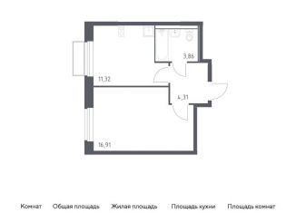 Продажа однокомнатной квартиры, 36.4 м2, поселение Филимонковское, жилой комплекс Квартал Марьино, к2