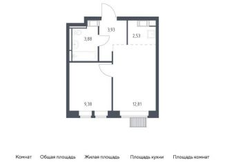 1-комнатная квартира на продажу, 32.5 м2, деревня Путилково