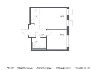 Продается однокомнатная квартира, 37.6 м2, поселение Кокошкино, жилой комплекс Новое Внуково, к27
