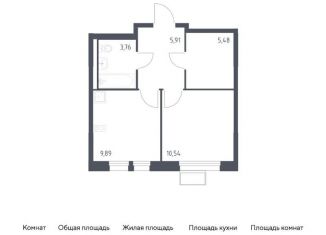 Продается 1-комнатная квартира, 35.6 м2, Московская область, жилой комплекс Квартал Ивакино, к3