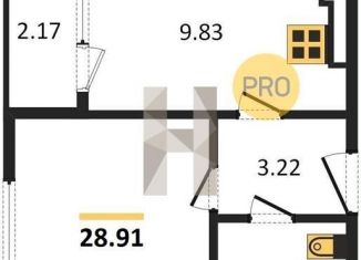 Продажа 1-комнатной квартиры, 28.9 м2, Калининград, ЖК Белый Сад, Интернациональная улица, 16