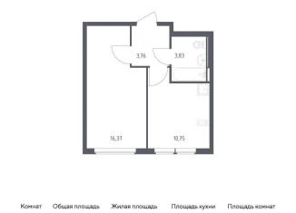Продам однокомнатную квартиру, 34.7 м2, Москва, жилой комплекс Остафьево, к22