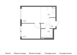 Продается 1-комнатная квартира, 36.5 м2, село Остафьево, жилой комплекс Остафьево, к22