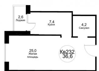 Продаю 1-комнатную квартиру, 36.2 м2, Московская область, Москворецкая улица, 2к1