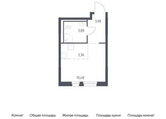 Продажа квартиры студии, 21.7 м2, деревня Новосаратовка
