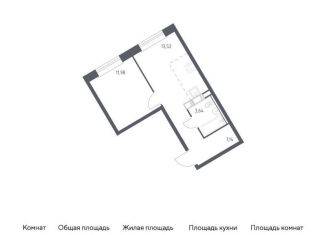 Однокомнатная квартира на продажу, 36.3 м2, Москва, жилой комплекс Эко Бунино, 14.2