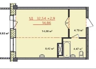 Продажа 1-комнатной квартиры, 35.4 м2, Хакасия