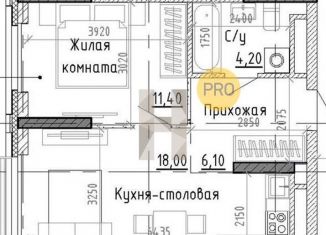 Продам однокомнатную квартиру, 39.7 м2, Екатеринбург, ЖК Парк Столиц