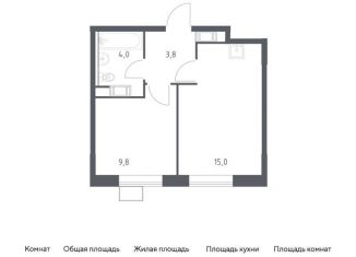 Продаю 1-комнатную квартиру, 32.6 м2, Москва, квартал № 23, 4-5