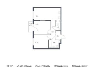 Продам 2-комнатную квартиру, 53.5 м2, Виллозское городское поселение