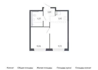 1-комнатная квартира на продажу, 33.7 м2, Тюмень