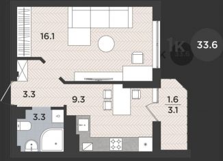 Продажа однокомнатной квартиры, 33.6 м2, Калининград, Тихорецкий проезд