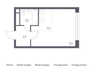 Продам квартиру студию, 28 м2, Москва, 3-я Хорошёвская улица, 17А, станция Зорге