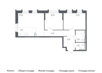 2-комнатная квартира на продажу, 59.2 м2, Владивосток, Ленинский район