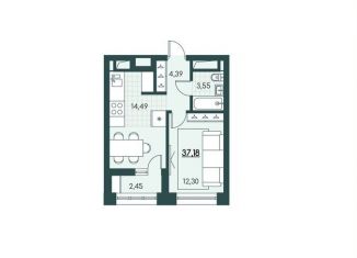 Продам 1-комнатную квартиру, 37.2 м2, Курганская область