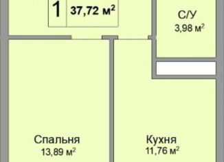 Продам 1-комнатную квартиру, 37.7 м2, Кабардино-Балкариия, Кабардинская улица, 208